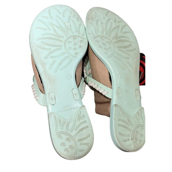 Jack Rogers Georgica Mint Green Jelly Sandals Size 10 - Picture 4 of 9